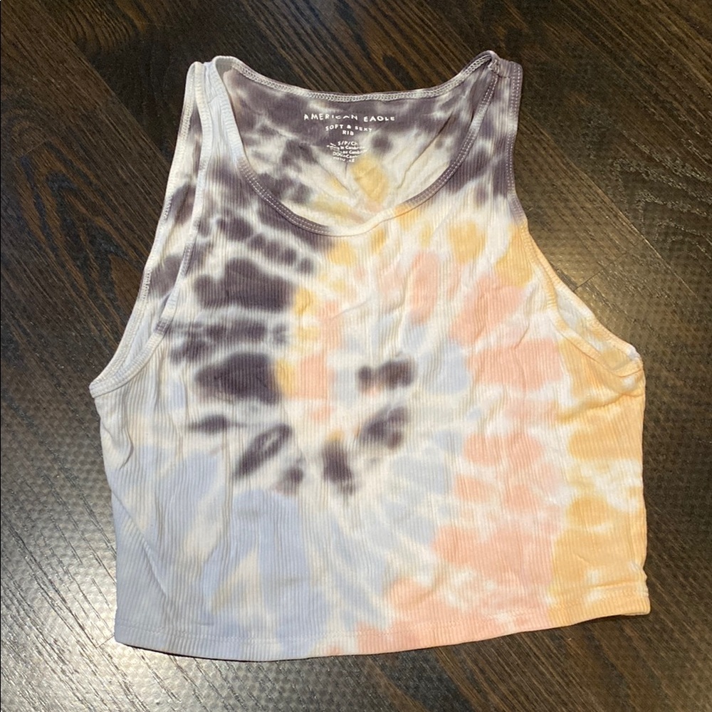 American Eagle Outfitters Tie-Dye Soft & Sexy Rib Tank